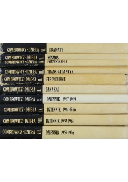 Gombrowicz Dzieła Tom od I do X