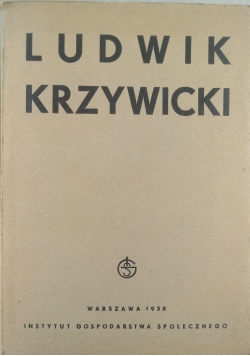 Ludwik Krzywicki, 1938 r.