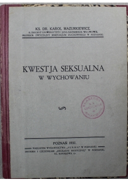 Kwestia seksualna  wychowaniu 1931 r.