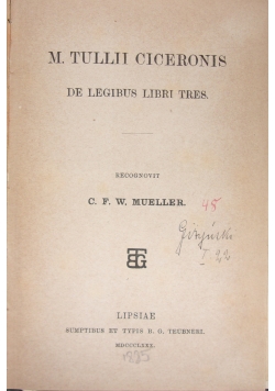 Ciceronis opera No. 35, 1885r.