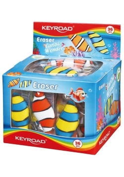Gumka uniwersalna KEYROAD Caribic Wonder Display 36 sztuk mix