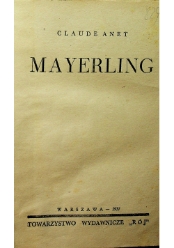 Mayerling 1937 r