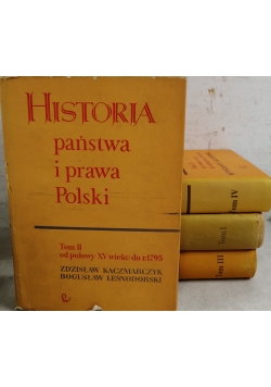 Historia państwa i prawa Polski, 4 Tomy