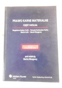 Prawo karne materialne. Część ogólna