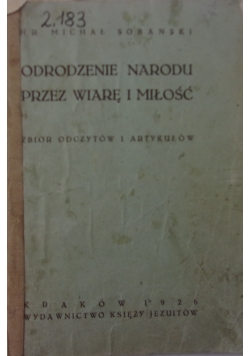 Odrodzenie Narodu przez wiarę i miłość, 1926 r.