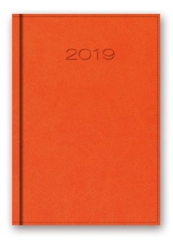 Kalendarz 2019 B6 książkowy pomarańczowy