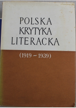 Polska Krytyka literacka  1919 1939 r