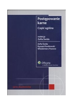 Postępowanie karne Część ogólna