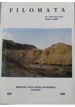 Filomata. Rękopisy znad Morza Martwego
