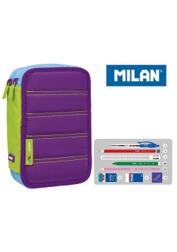 Piórnik MILAN 2-poziomowy z wyposażeniem COLOURS fiolet
