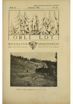 Orli Lot Miesięcznik Krajoznawczy, Rok IV, nr. 10, 1923 r.