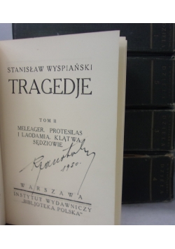 Tragedje ,Tom I-V,1924r.