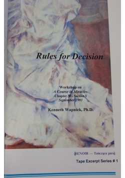 Rules for Decision