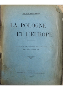 La Pologne et Leurope 1920 r.