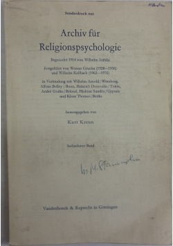 Archiv fur Religionspsychologie