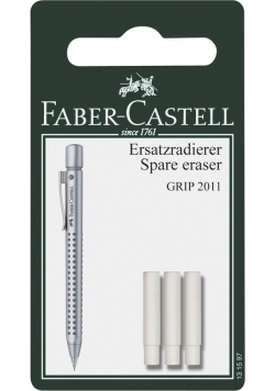 Gumka zapasowa do ołówka Grip 2011 3 sztuki blister Faber-Castell