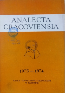 Analecta Cracoviensia 1973 - 1974