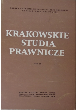 Krakowskie studia prawnicze, rok XVII