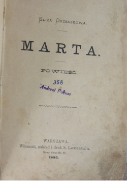 Marta, 1885r.