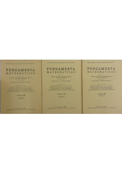Fundamenta Mathematicae, Vol 135, Cz.1 do 3