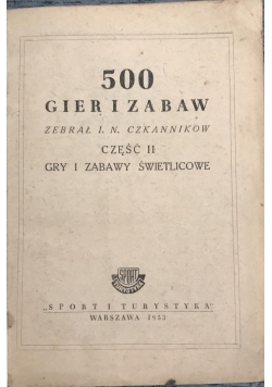 500 gier i zabaw, cz. II