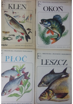 Wiadomości wędkarskie, zestaw 4 książek