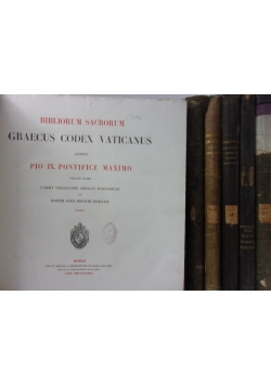 Bibliorum Sacrorum Graecus Codex Vaticanus,  Tomus I-VI, UNIKAT