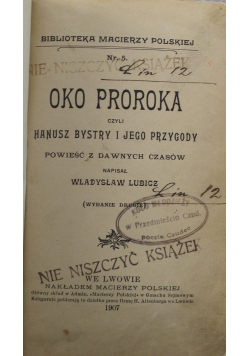 Oko proroka czyli Hanusz Bystry i jego przygody 1907 r.