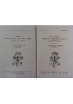 Analecta ordinid fratrum minorum capuccinorum. Tom  od 2 do 4