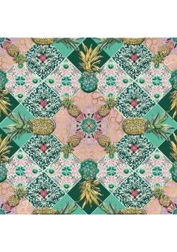 Karnet kwadrat z kopertą Pineapple Tile