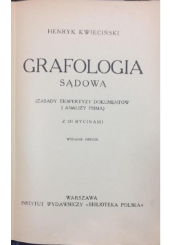 Grafologia sądowa,1934 r