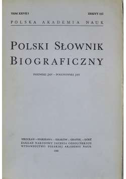 Polski Słownik Biograficzny zeszyt 112
