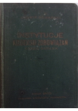 Instytucje Kodeksu Zobowiązań , 1936 r.