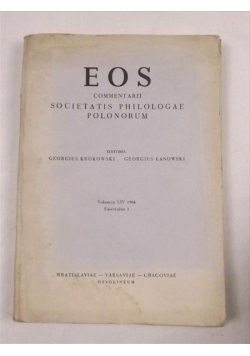 Krókowski i Łanowski - Eos. Commentarii Societatis Philologae Polonorum