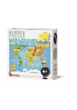 Puzzle 100 - Mapa Świata RUSSEL