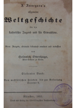 Weltgeschichte, 1851r.