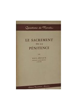 Le Sacrement de la penitence