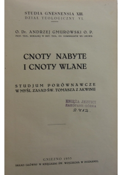 Cnoty Nabyte i cnoty wlane ,1935 r.