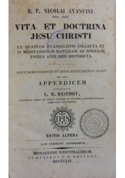 Vita et Doctrina Jesu Christi, 1854r.
