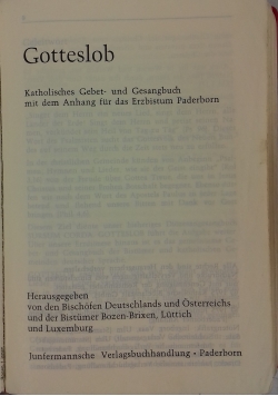 Gotteslob, Katolisches Gebet - und Gesangsbuch