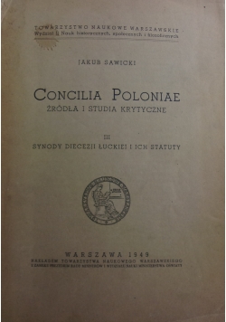 Concilia poloniae III, 1949 r.