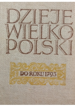 Dzieje Wielkopolski do roku 1793,, Tom I