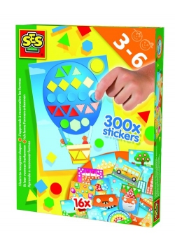 Zestaw kreatywny Figury geometryczne 300 naklejek