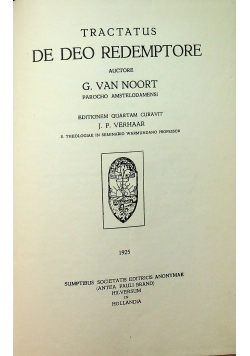 Tractatus de deo redemptore 1925 r.