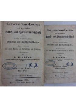 Conversations Lexicon der gesammten Land und Hauswirtschaft. Tom 2 i 6, 1942 r.