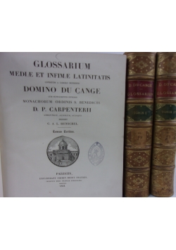 Glossarium mediae et infime latinitatis, 1842r. - zestw 3 książek