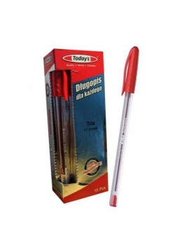 Długopis Today's Trix czerwony (10szt) NOSTER