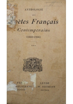 Anthologie des Poetes Francais Contemporains 1906 r.
