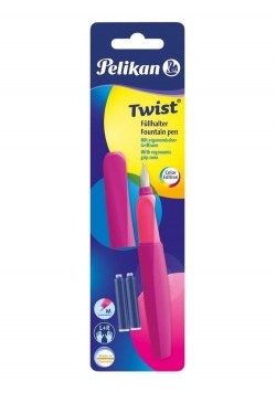 Pióro wieczne Pelikan Twist P457 M Neon Plum +2 naboje