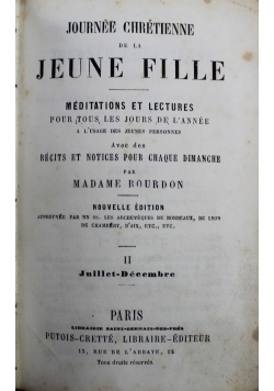 Journee Chretienne De La Jeune Fille 1873 r.